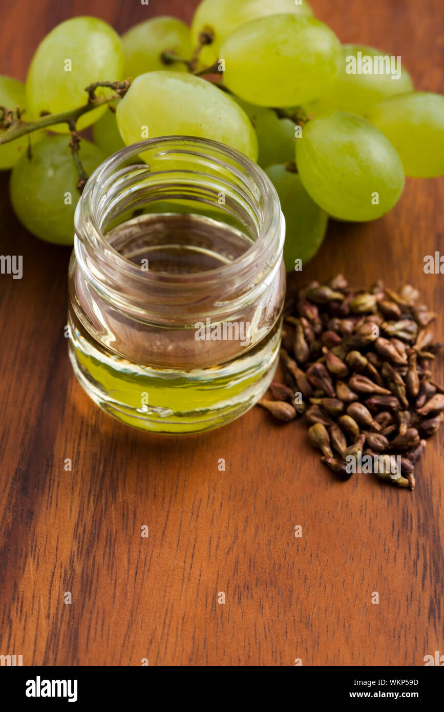 grape seed oil Stock Photo - Alamy