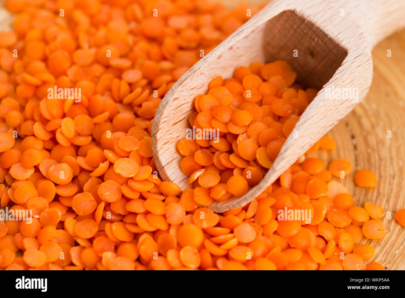 Dry Organic Red Lentils Stock Photo - Alamy