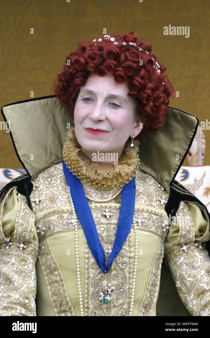 A reenactment at Tilbury Fort of Queen Elizabeth I's speech to the