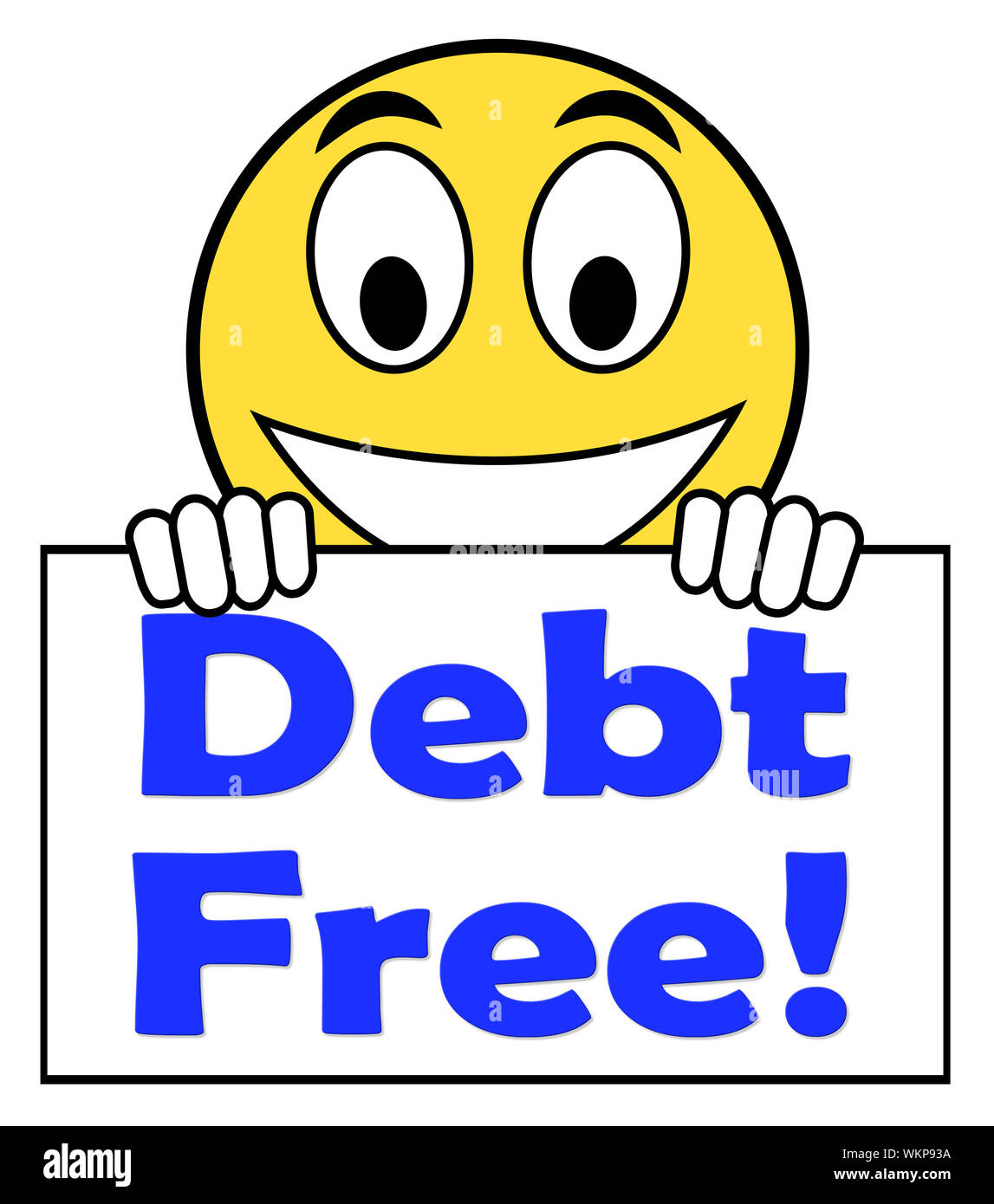 Debt Free On Sign Meaning Free From Financial Burden Stock Photo Alamy