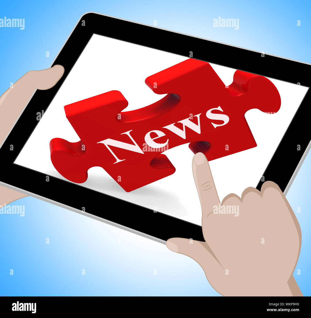 News Tablet Meaning  Headlines Or Bulletin Stock Photo Alamy