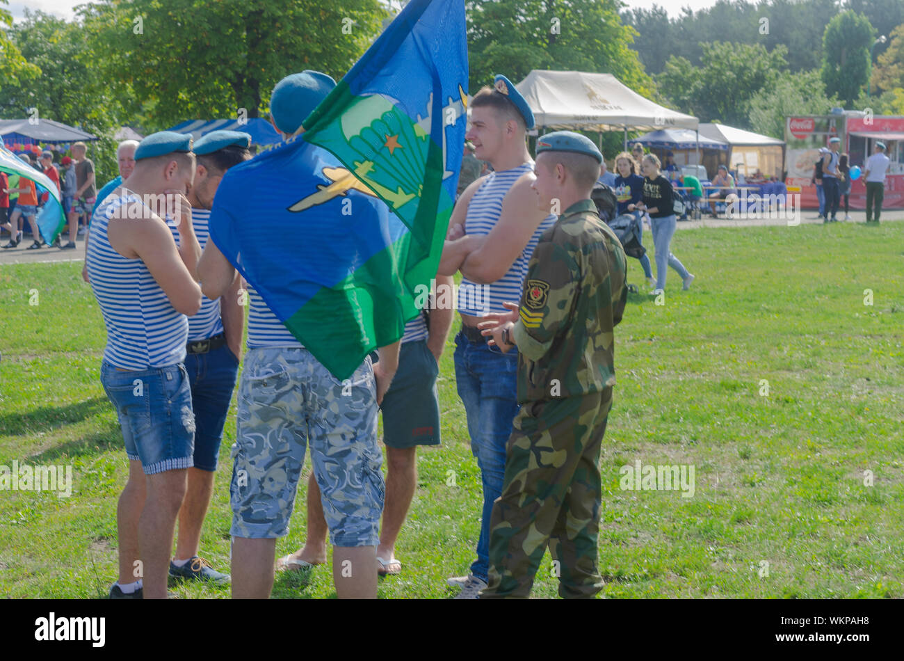 Brest, Belarus - August 2 , 2019: Day of airborne troops and special forces Stock Photo