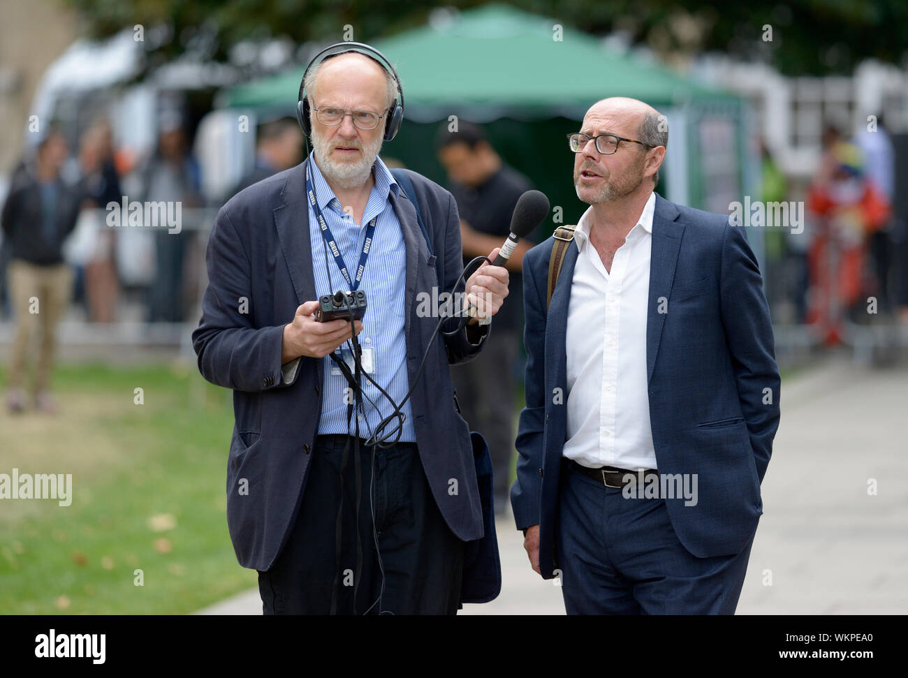 Martin Rosenbaum (BBC Executive producer at BBC News & Current Affairs - Freedom of information specialist) and Nick Robinson (BBC News political jour Stock Photo