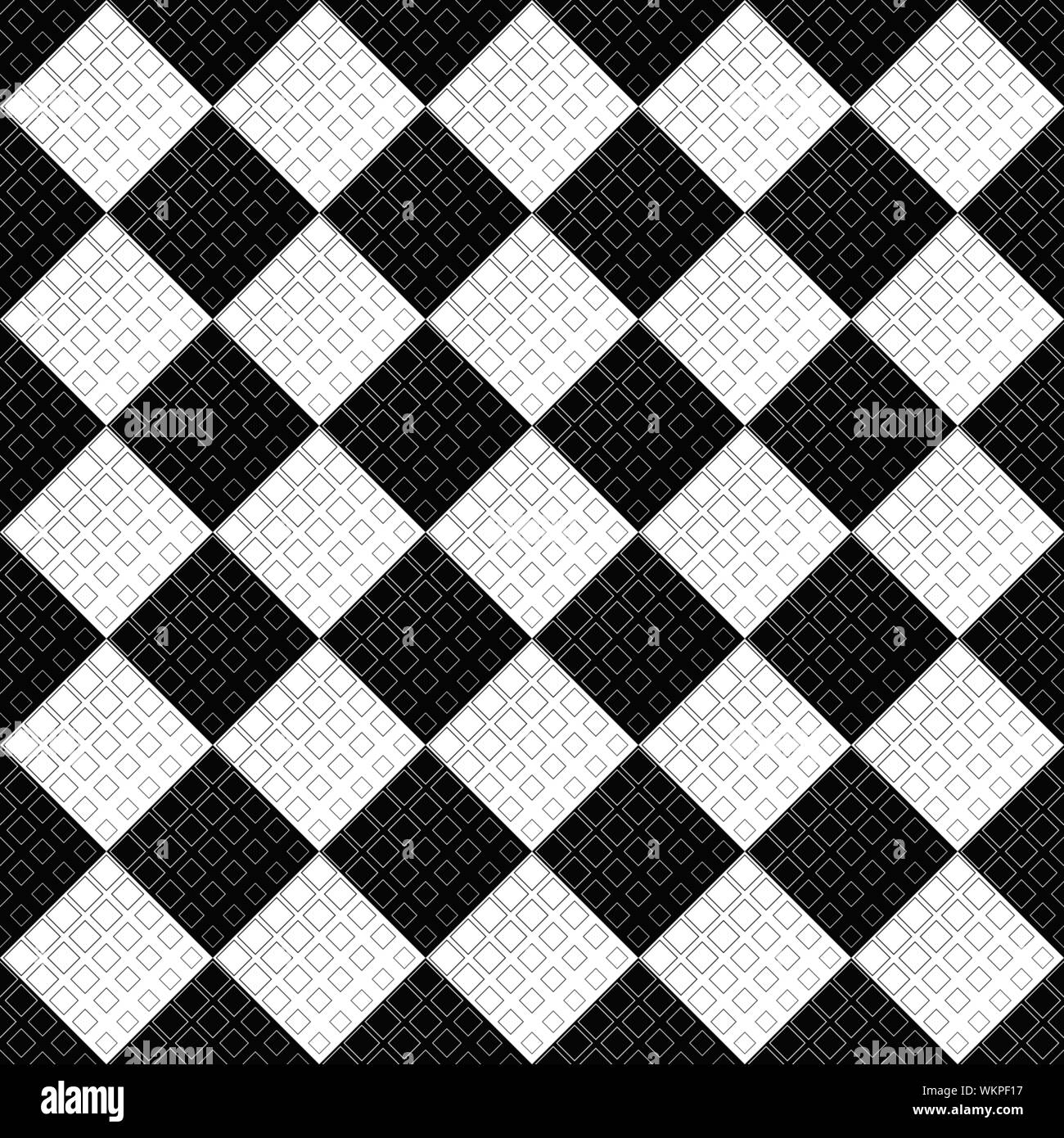Seamless geometrical square pattern background - abstract monochrome ...