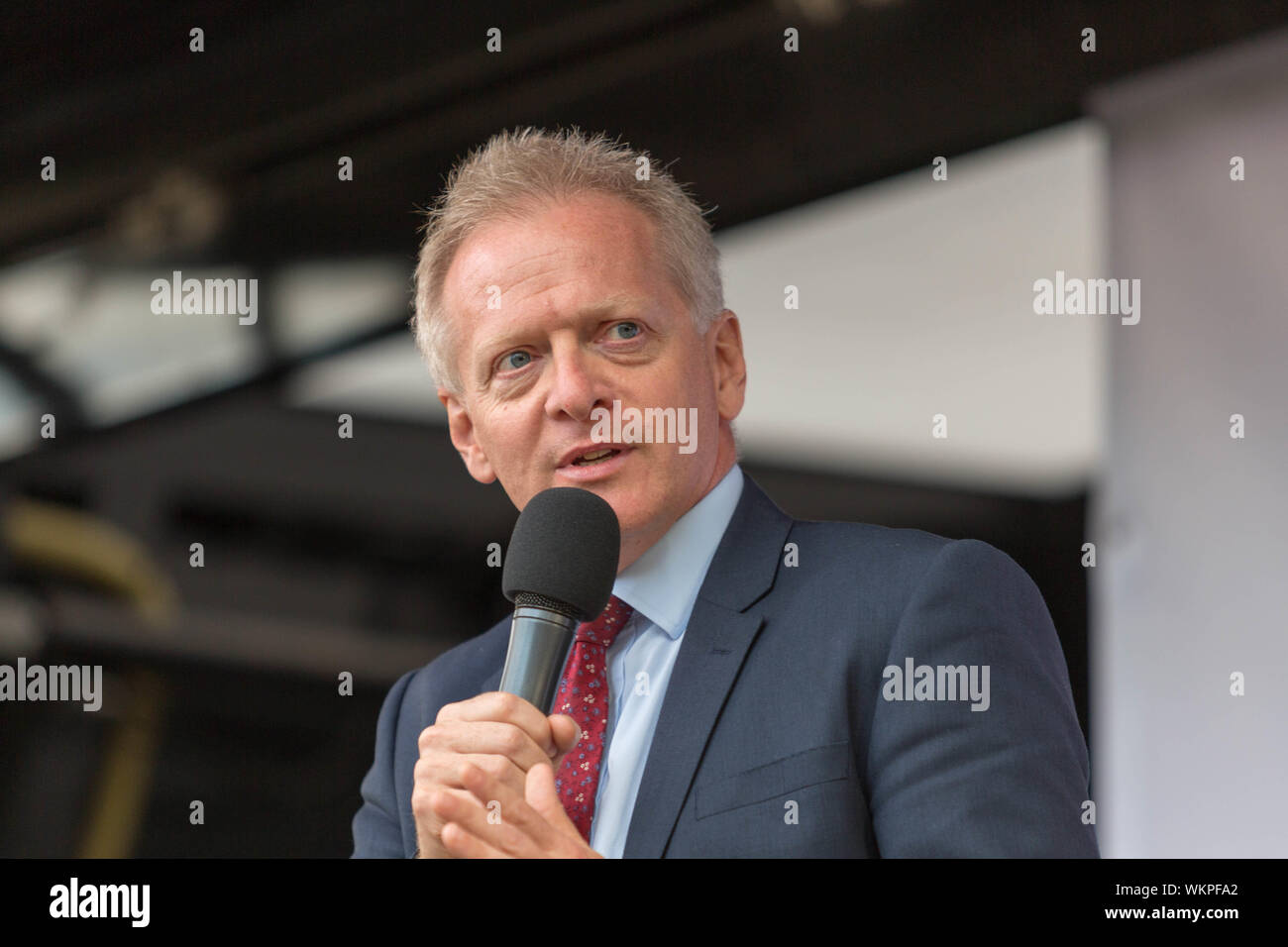 Parliament Square, London, UK. 4th Sept, 2019. Phillip Lee MP. Thousands of people attend a rally in Parliament Square to stop the coup, and reverse Brexit. Penelope Barritt/Alamy Live news Stock Photo