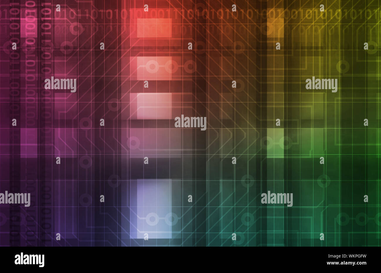 Futuristic Technology and Science as a Pattern Background Stock Photo