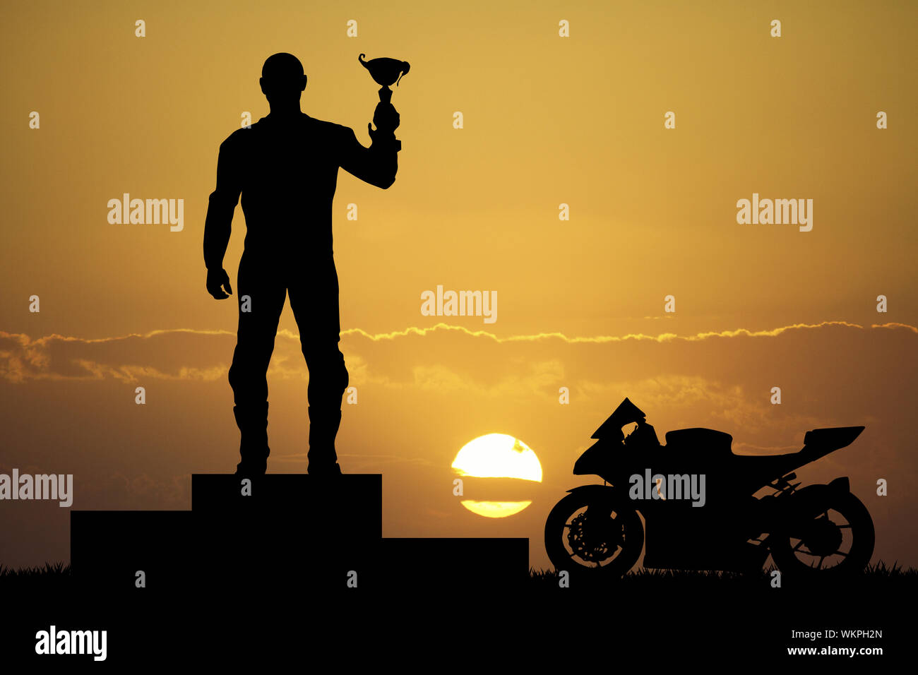 Podium winner silhouette hi-res stock photography and images - Alamy