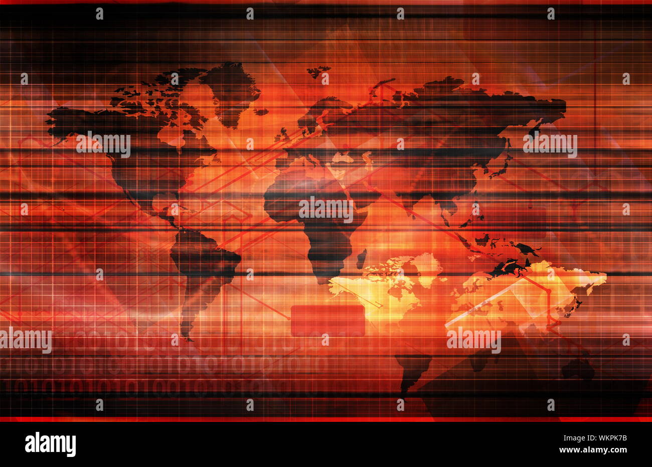 Global Technology and Communications Network as a Concept Stock Photo