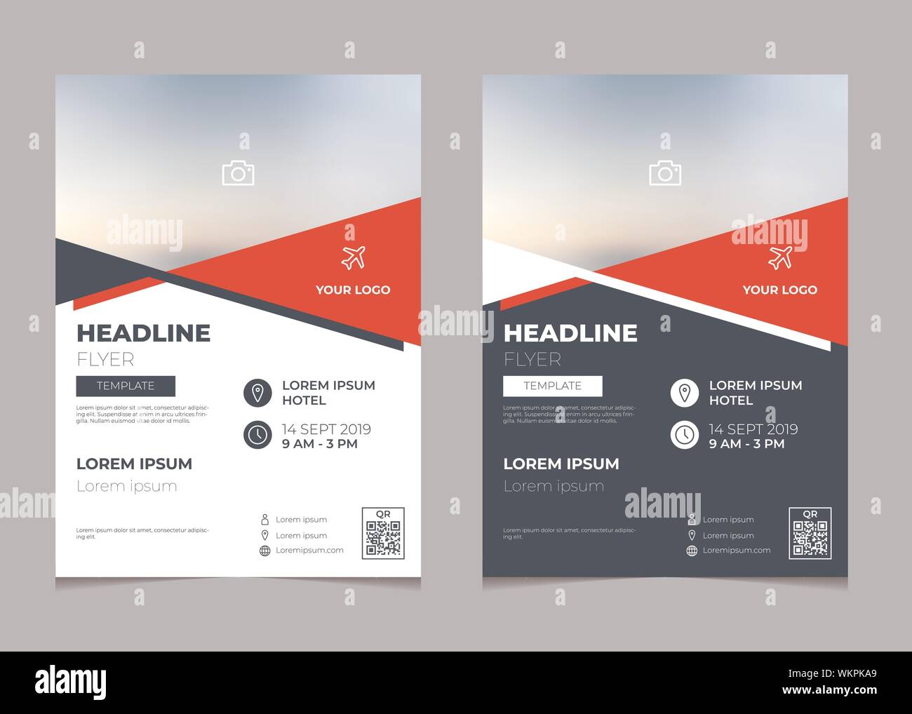 Set of business flyer design template, multipurpose brochure ...