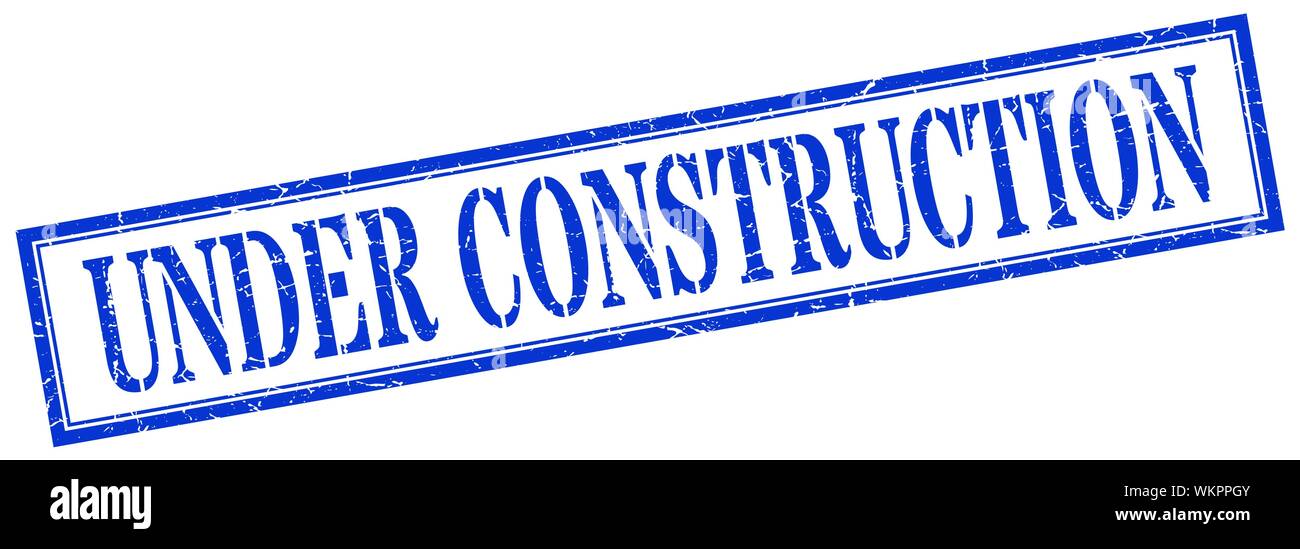 under construction stamp. under construction square grunge sign. under construction Stock Vector