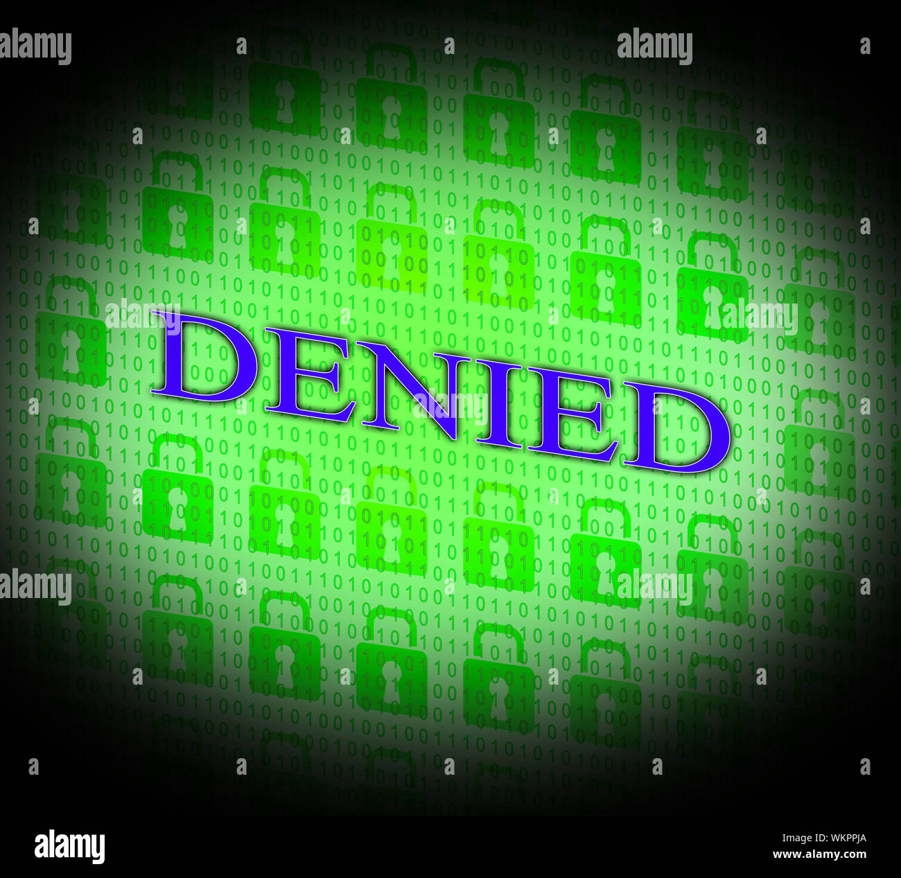 Locked Denied Meaning Security Protected And Symbol Stock Photo Alamy