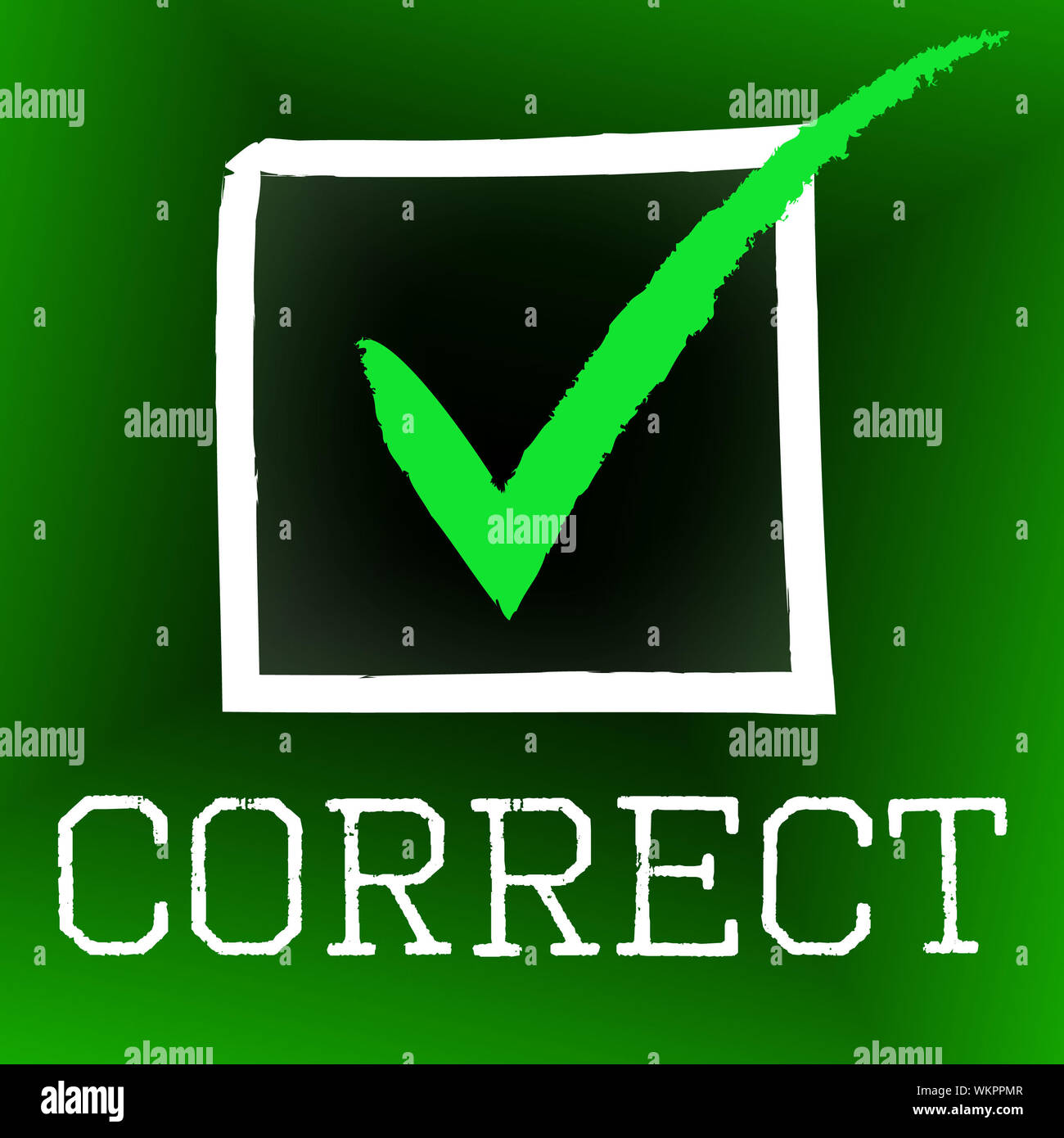 Tick Correct Indicating All Right And Agreeing Stock Photo - Alamy