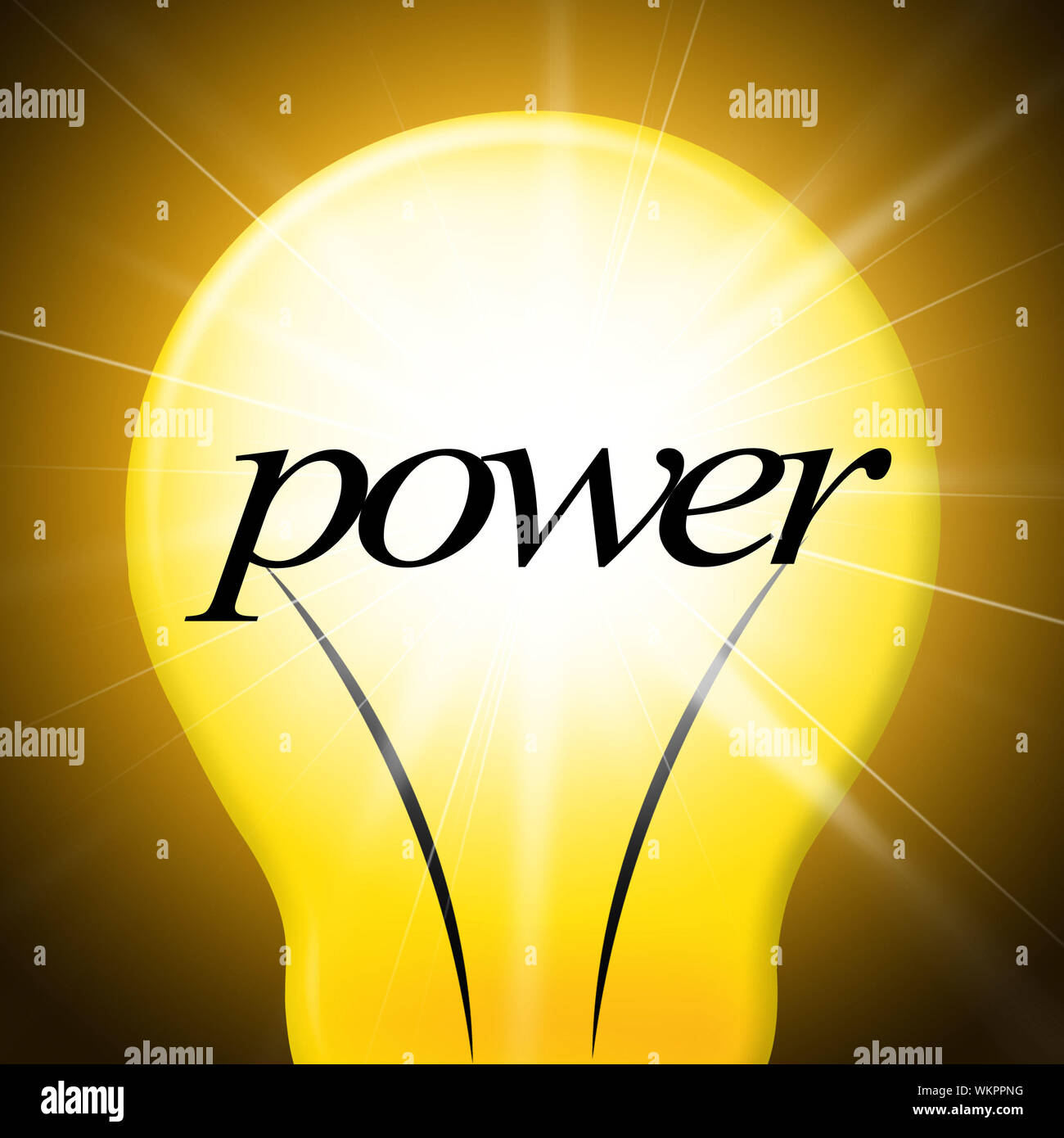 Power Lightbulb Meaning Current Powered And Lamp Stock Photo Alamy