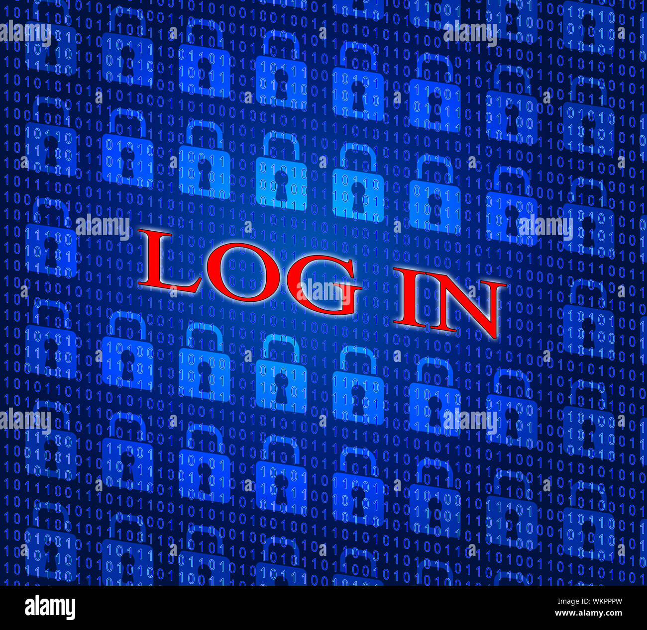Log In Representing World Wide Web And Www Online Stock Photo