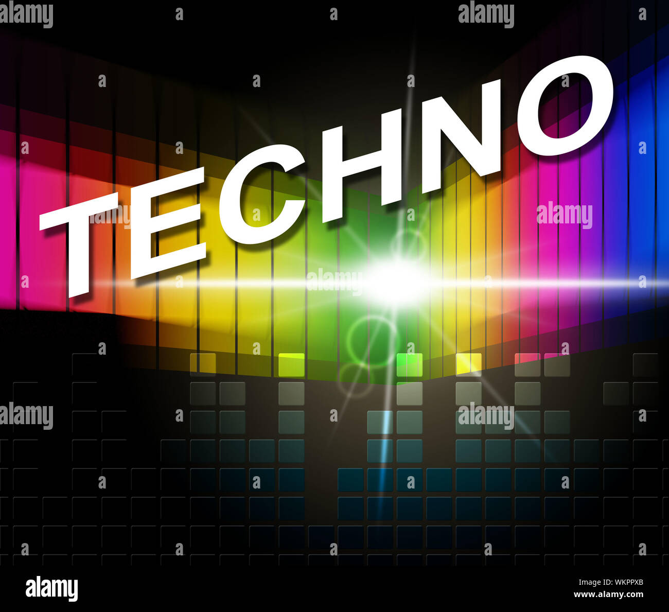 Techno Music Representing Disco Dancing And Acoustic Stock Photo