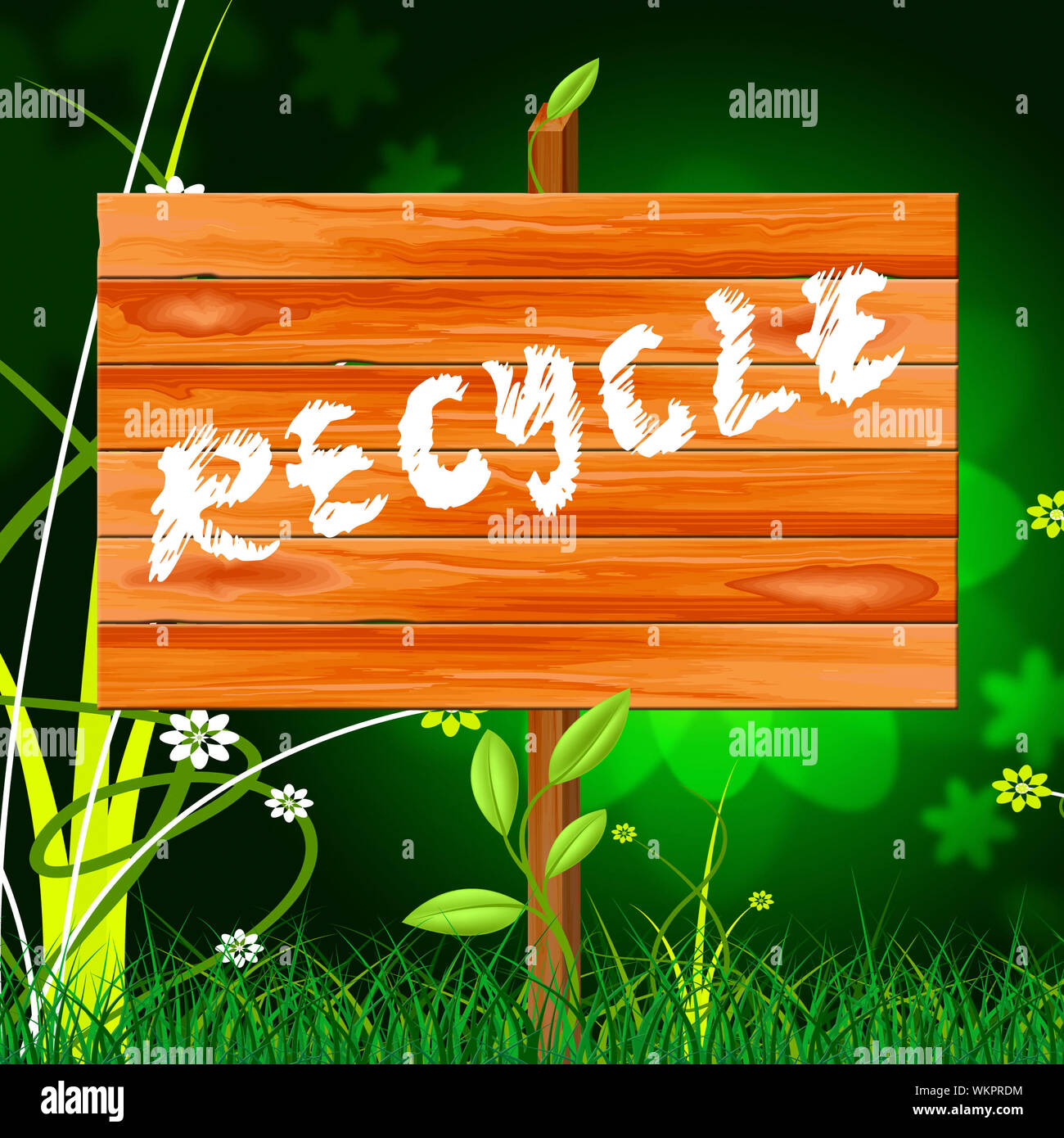 Recyclable Recycle Showing Go Green And Environmental Stock Photo - Alamy