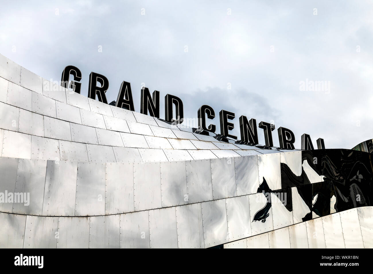 Exterior of Grand Central shopping centre in the New Street railway station, Birmingham, UK Stock Photo