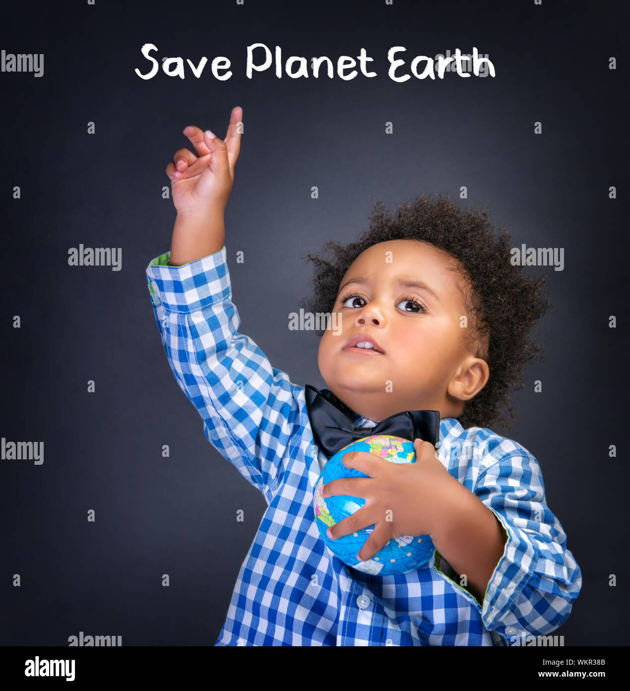 Save the planet, black boy hi-res stock photography and images - Alamy