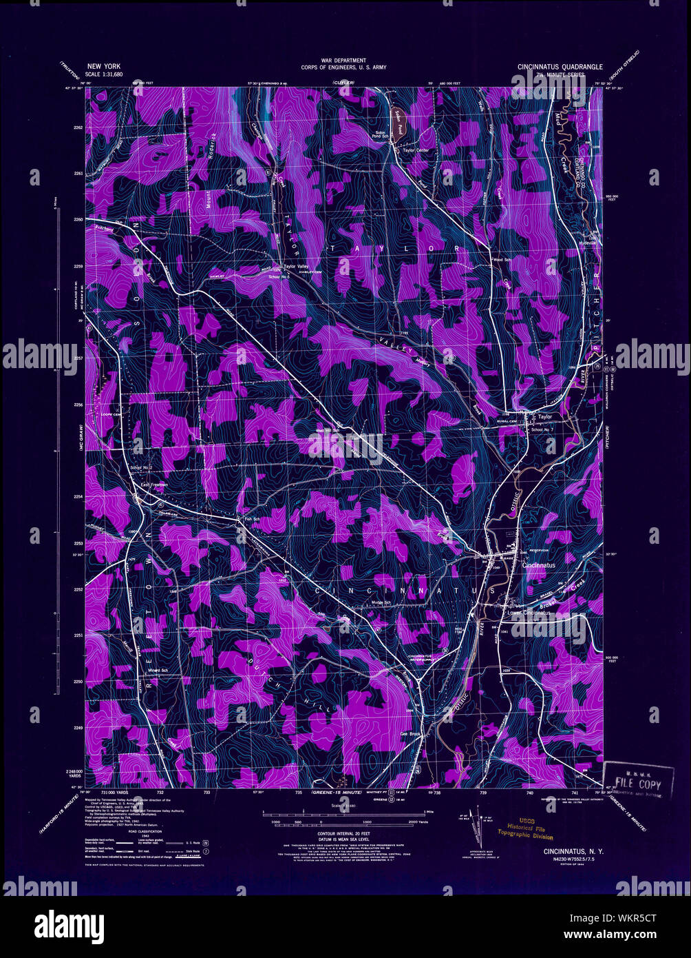 New York NY Cincinnatus 137623 1944 31680 Inverted Restoration Stock