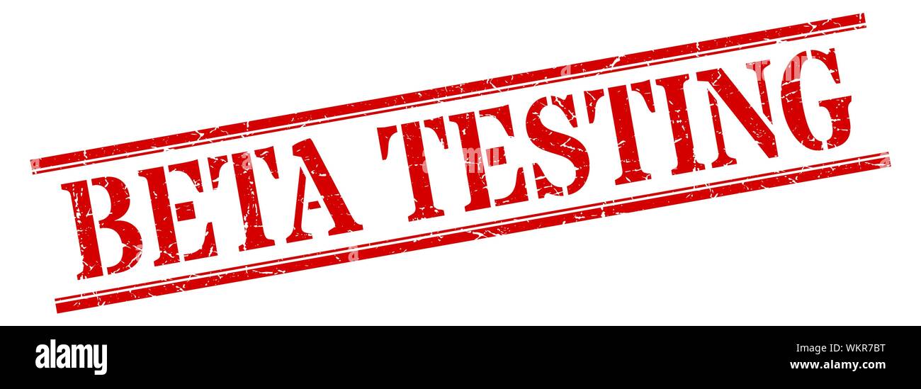beta testing stamp. beta testing square grunge sign. beta testing Stock Vector