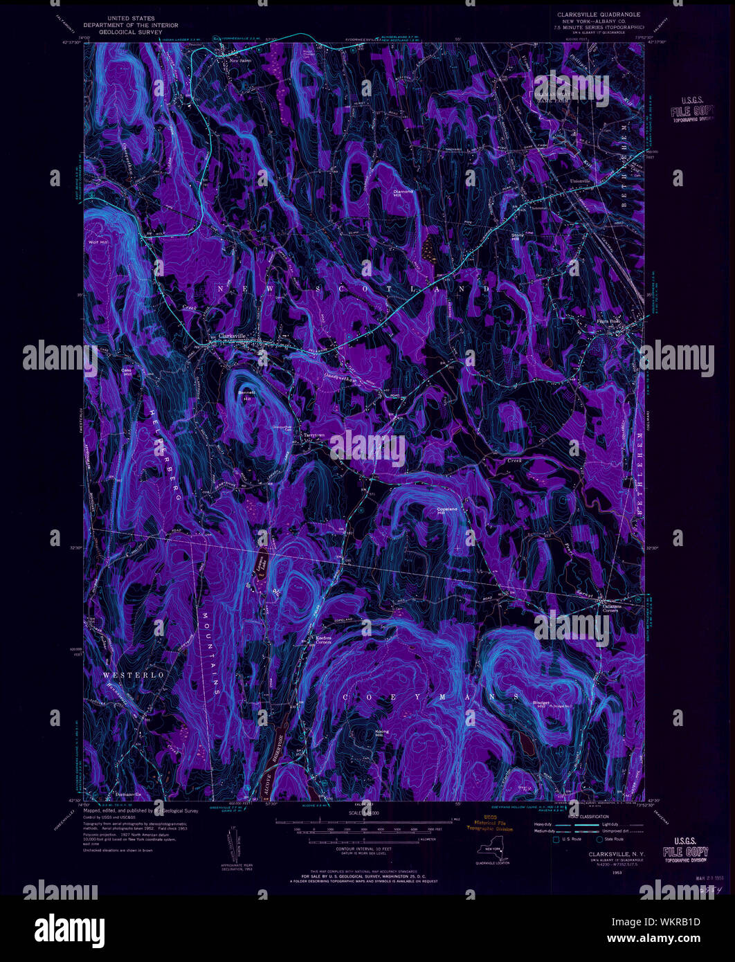 New York NY Clarksville 137632 1953 24000 Inverted Restoration Stock