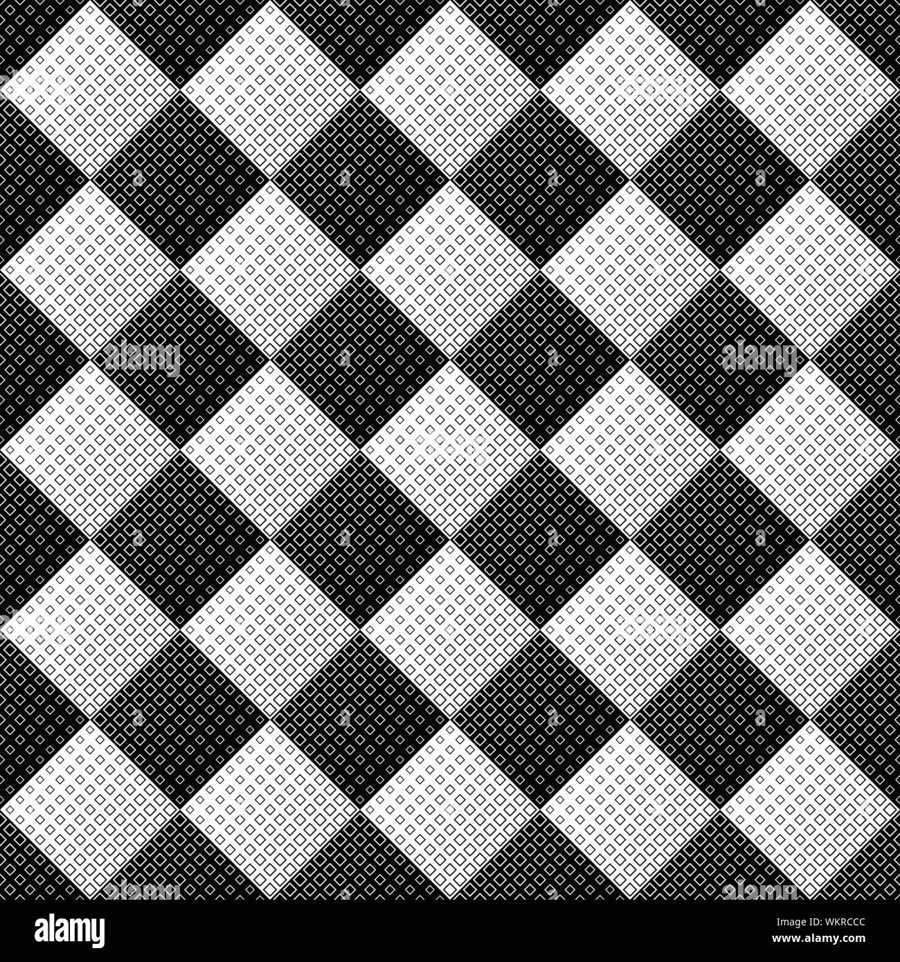 Seamless Diagonal Square Pattern Background Monochrome Abstract