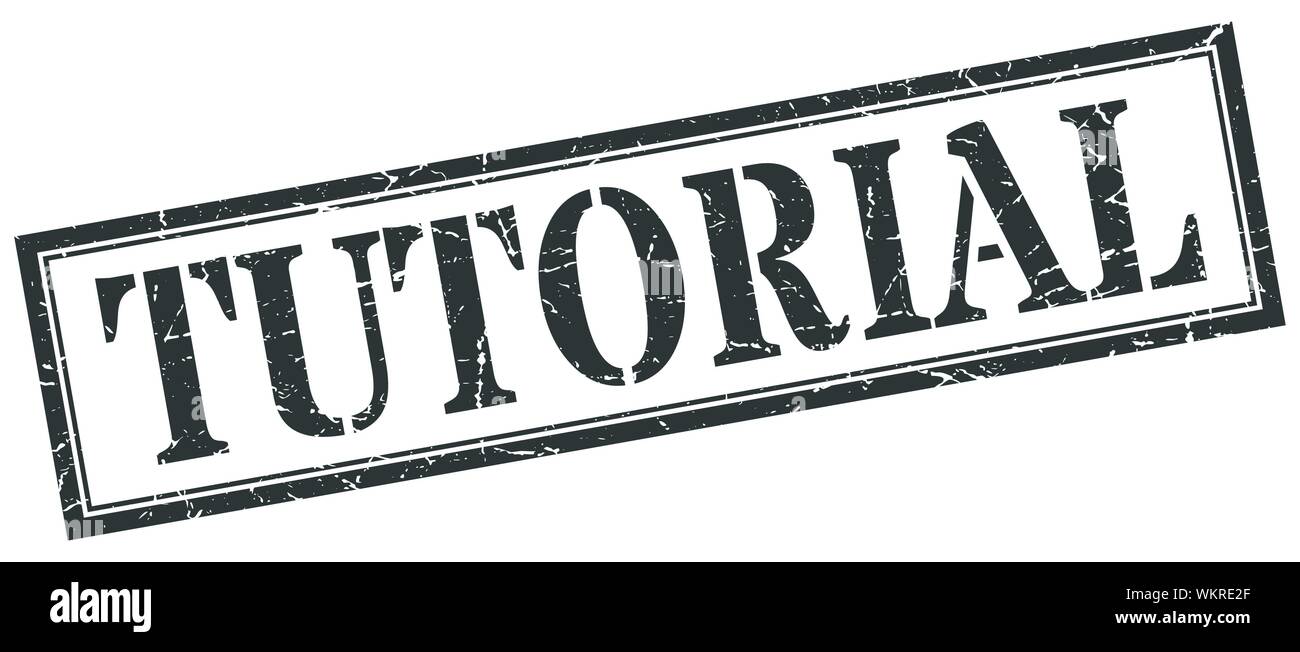 tutorial stamp. tutorial square grunge sign. tutorial Stock Vector ...