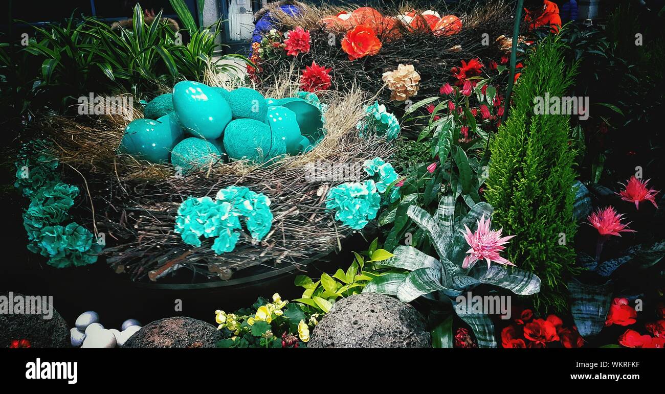 Easter Eggs In Nest At Incheon International Airport Stock Photo Alamy