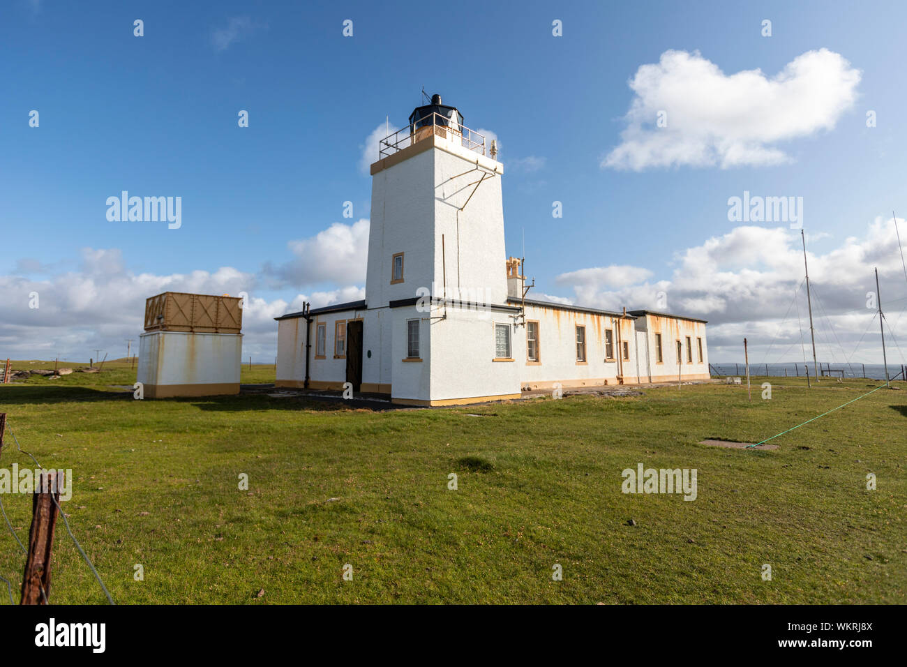 Eshaness Lighthouse, Northmavine peninsula, Mainland, Shetland, Scotland, UK Stock Photo