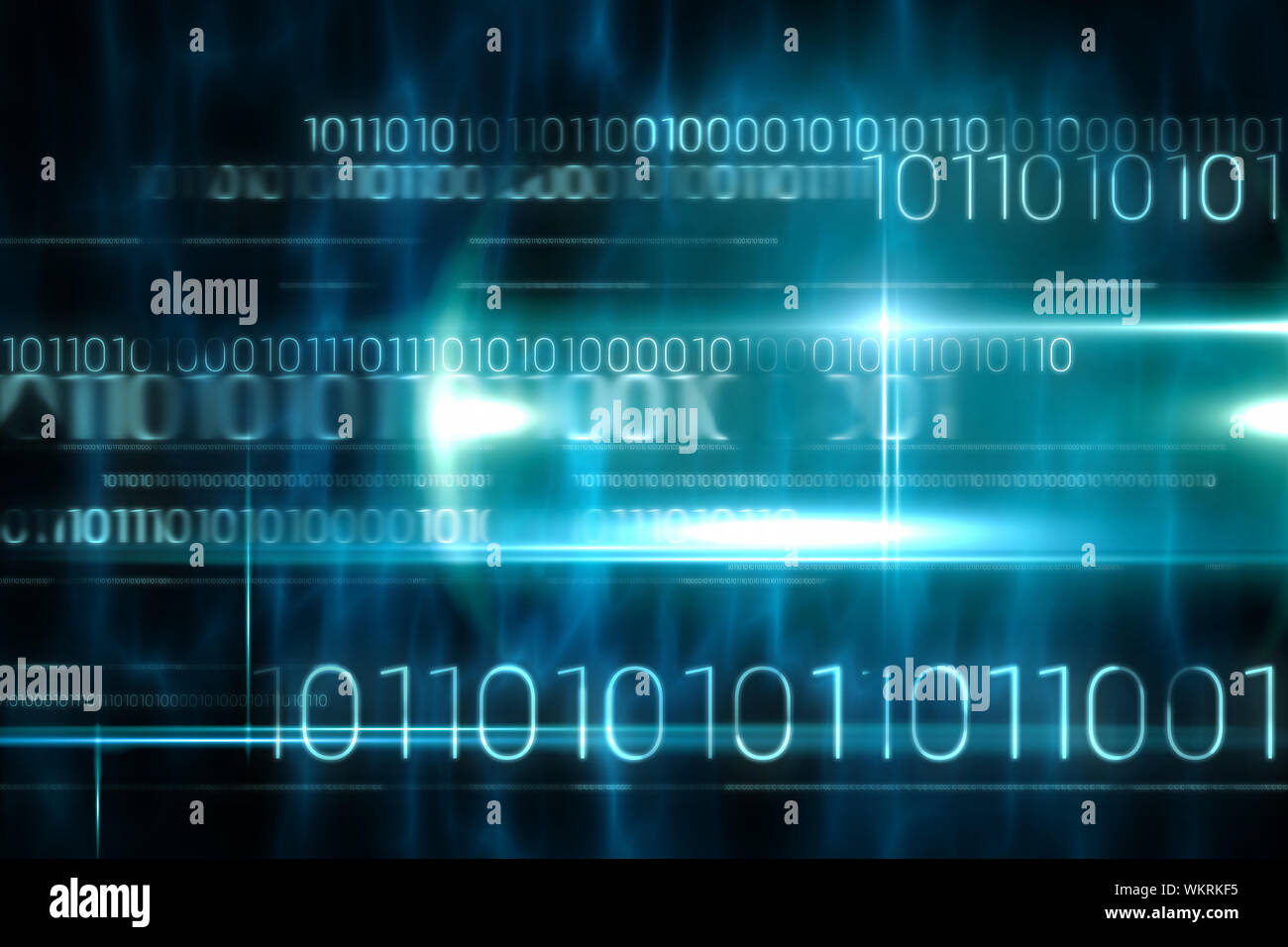 Digitally generated blue technology design with binary code Stock Photo ...