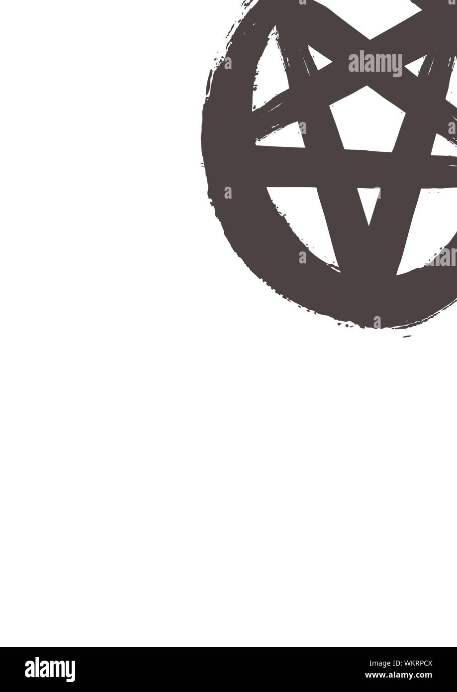 Pentagram Symbol 1 Black Stock Vector