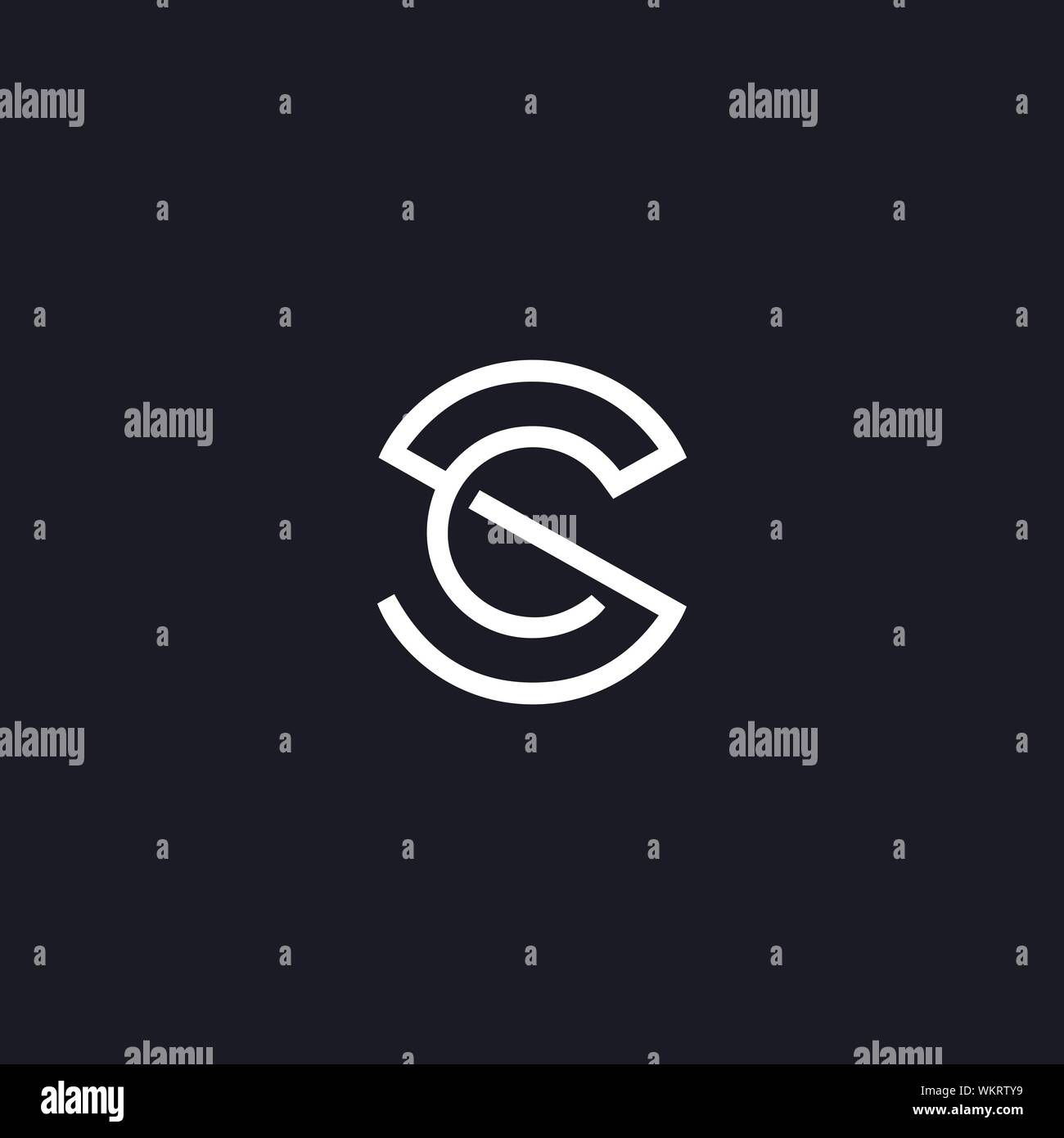 CS and SC creative initial based letter icon logo vector designs Stock Vector
