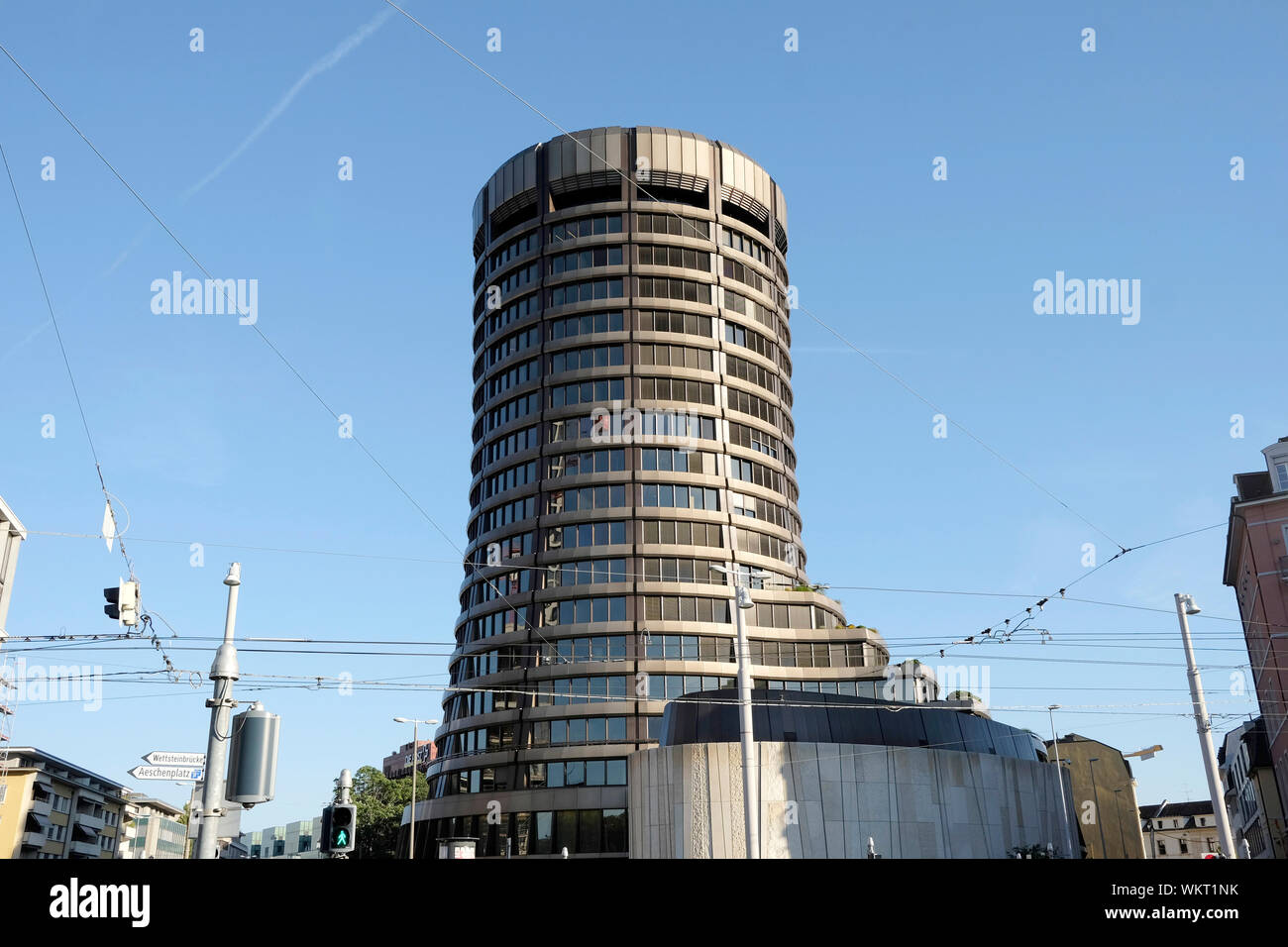 A view of the bank for international settlements in Basel, Switzerland Stock Photo