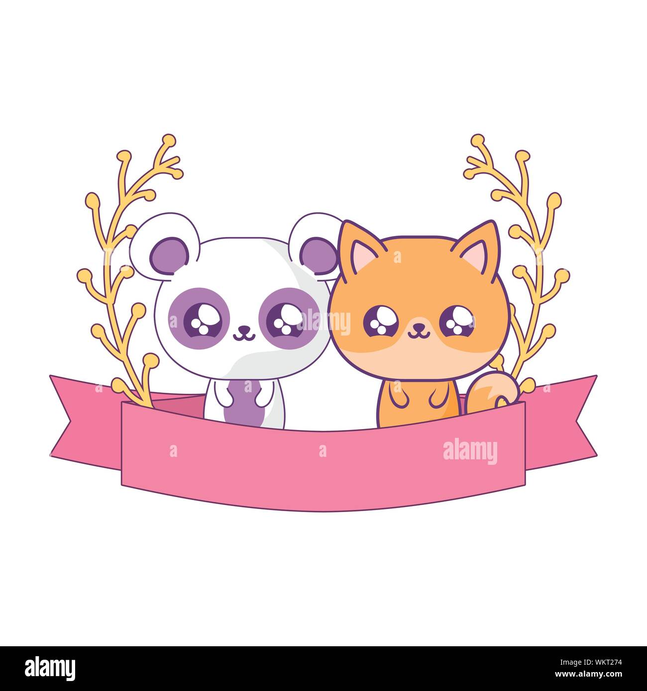 Kawaii panda animal cartoon vector design Stock Vector Image & Art - Alamy