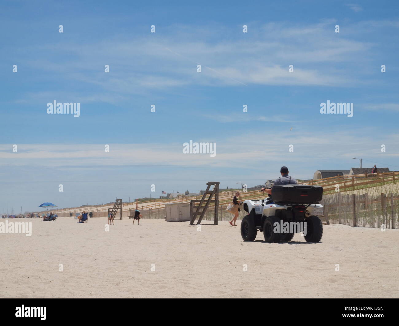 Toms River New Jersey police ATV on patrol near Ocean Beach section of