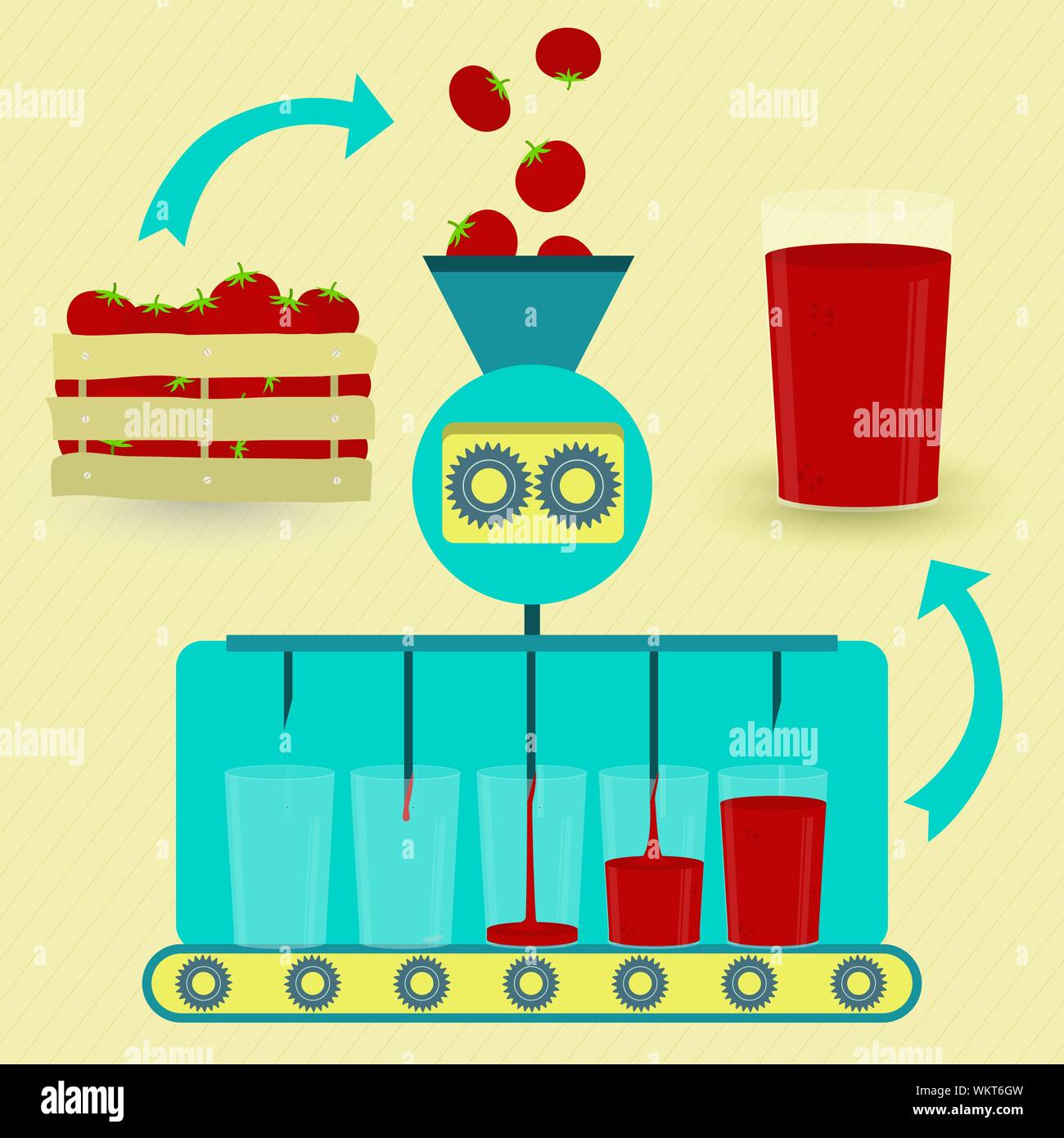 Processing_tomato Stock Vector Images Alamy