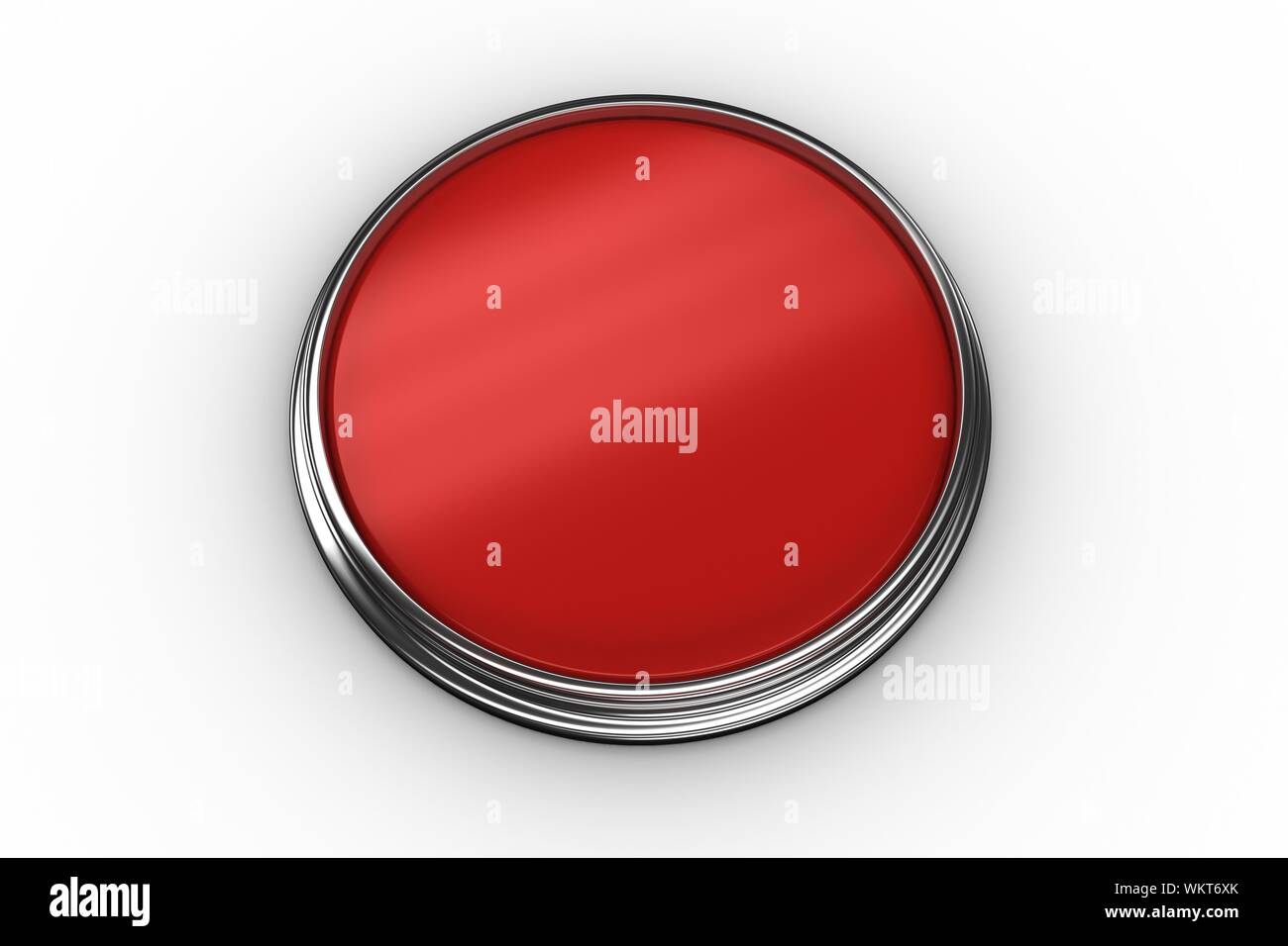 Digitally generated red push button on white background Stock Photo - Alamy