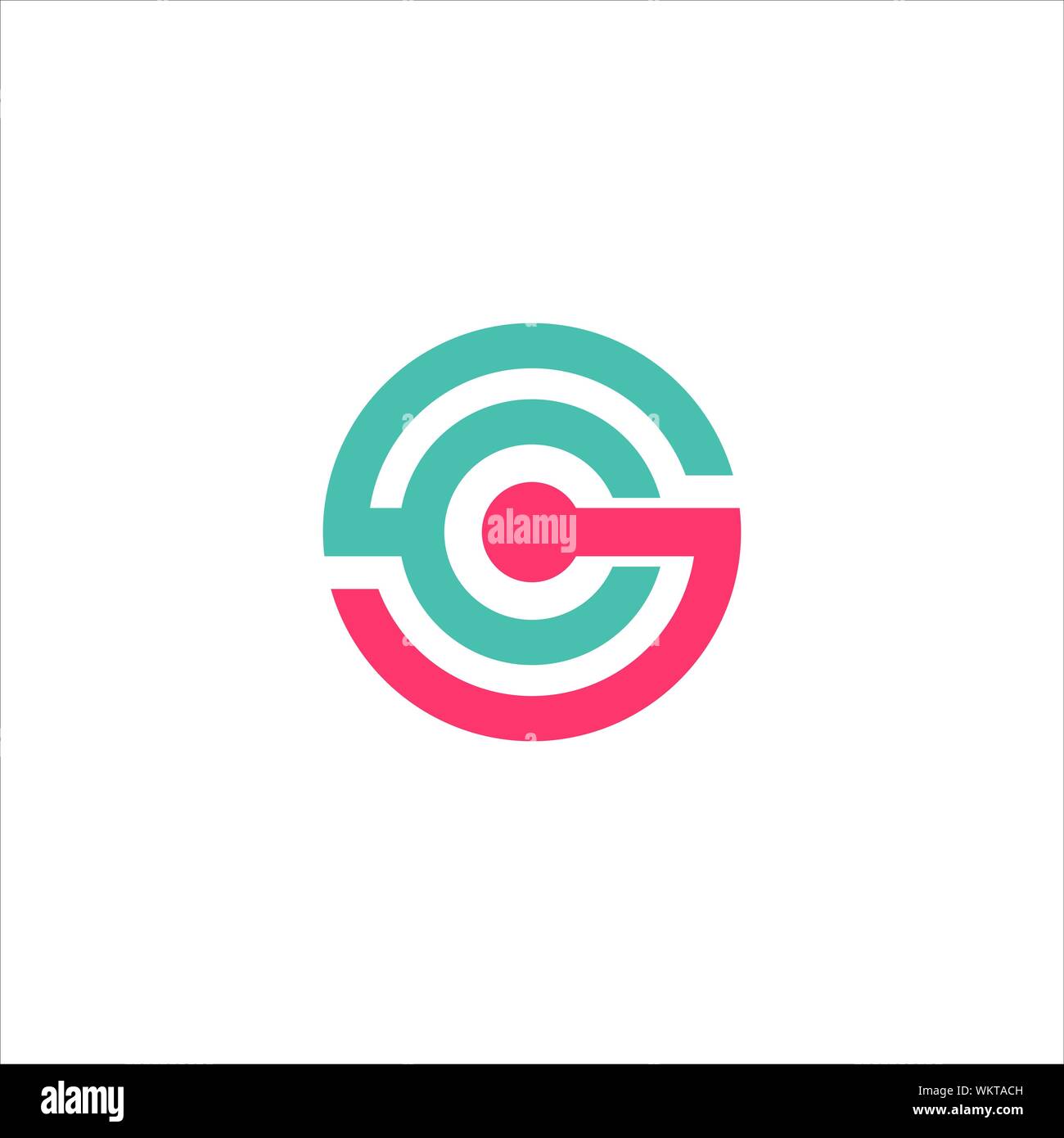 CS and SC creative initial based letter icon logo vector designs Stock Vector