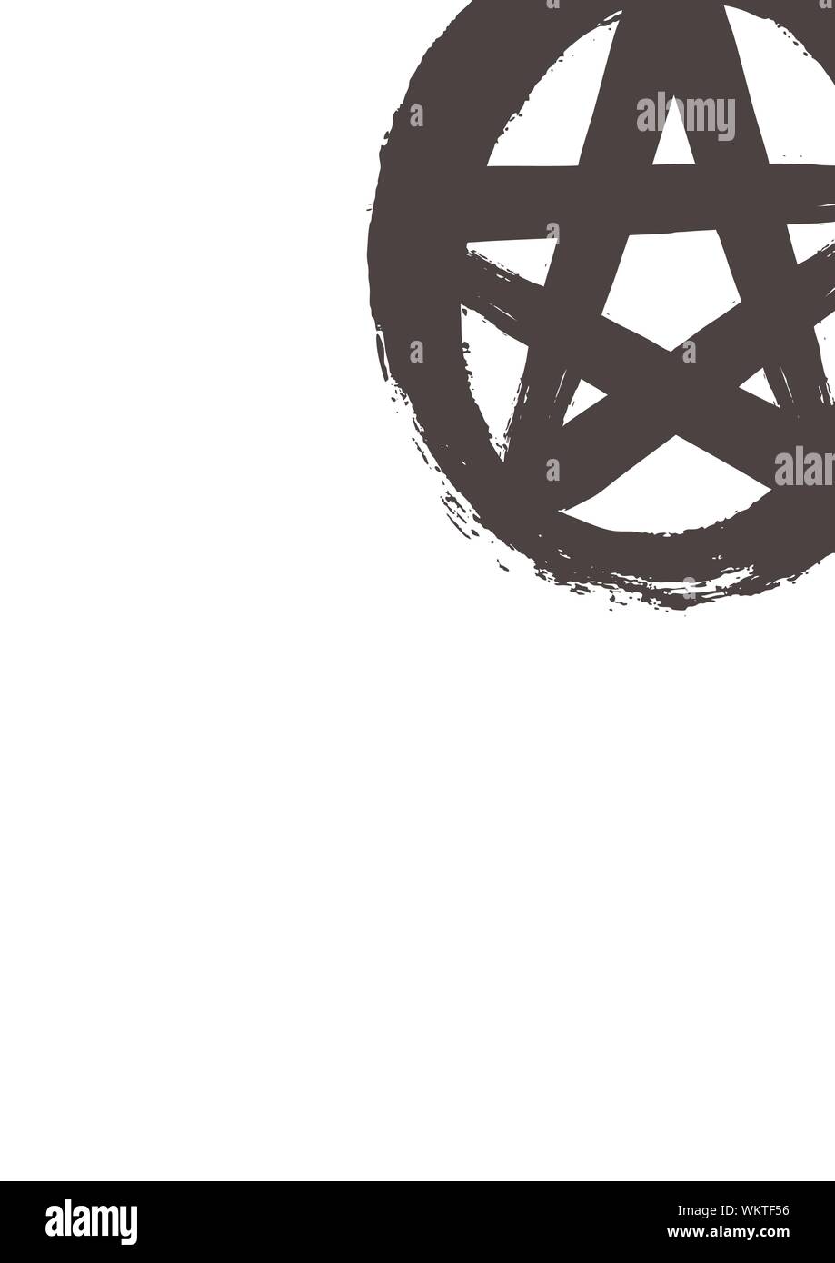 Pentagram Symbol 2 Black Stock Vector