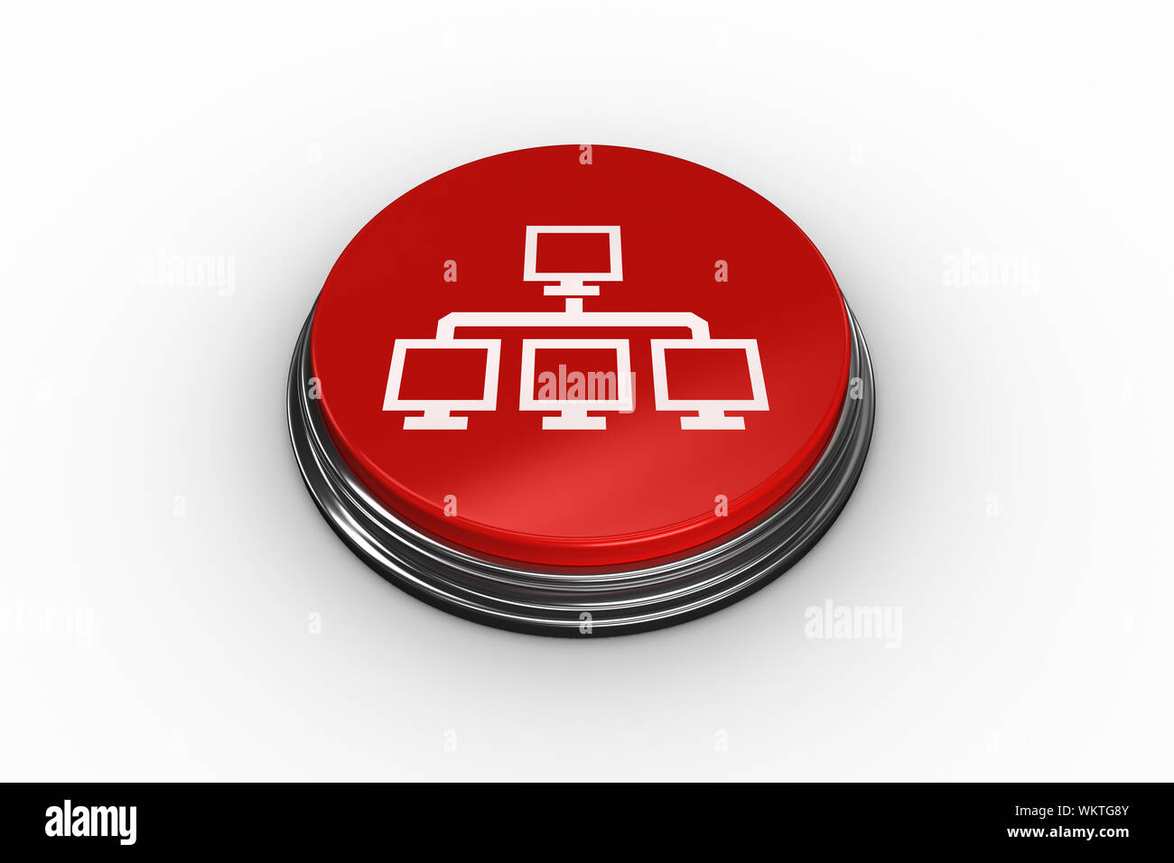 Composite image of computer connection graphic on digitally generated ...