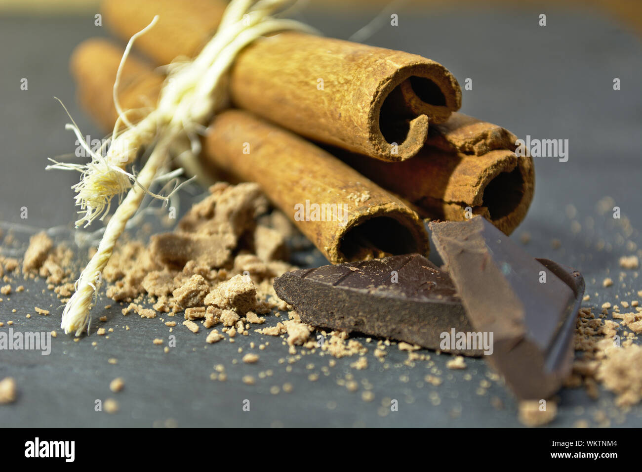 Chocolate and cinnamon stick Stock Photo Alamy