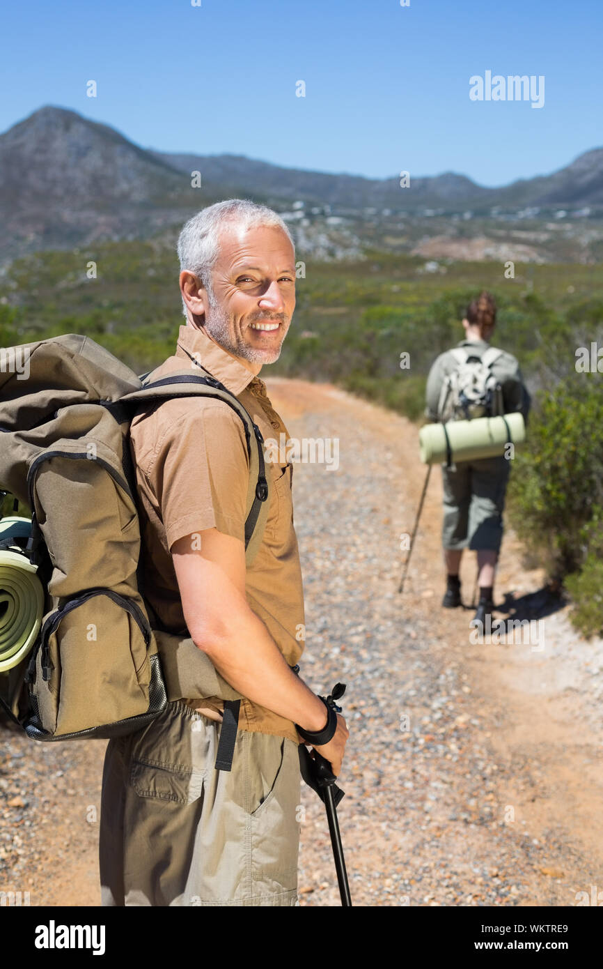 Man walking on a bush trail hi-res stock photography and images - Alamy