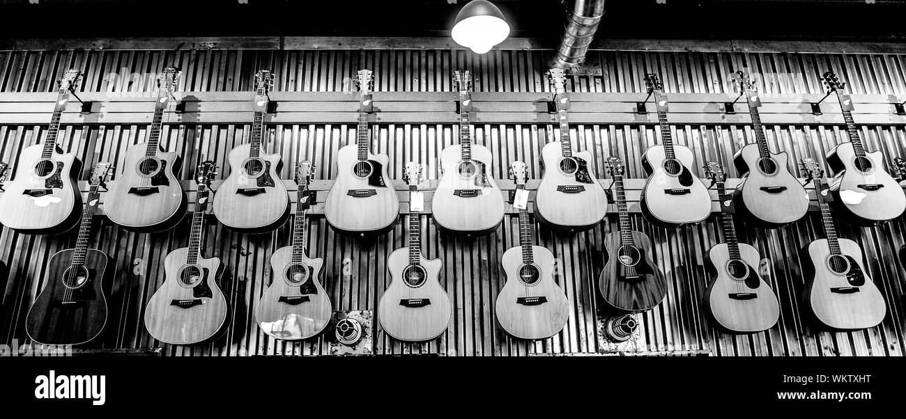 Hanging guitars hires stock photography and images Alamy