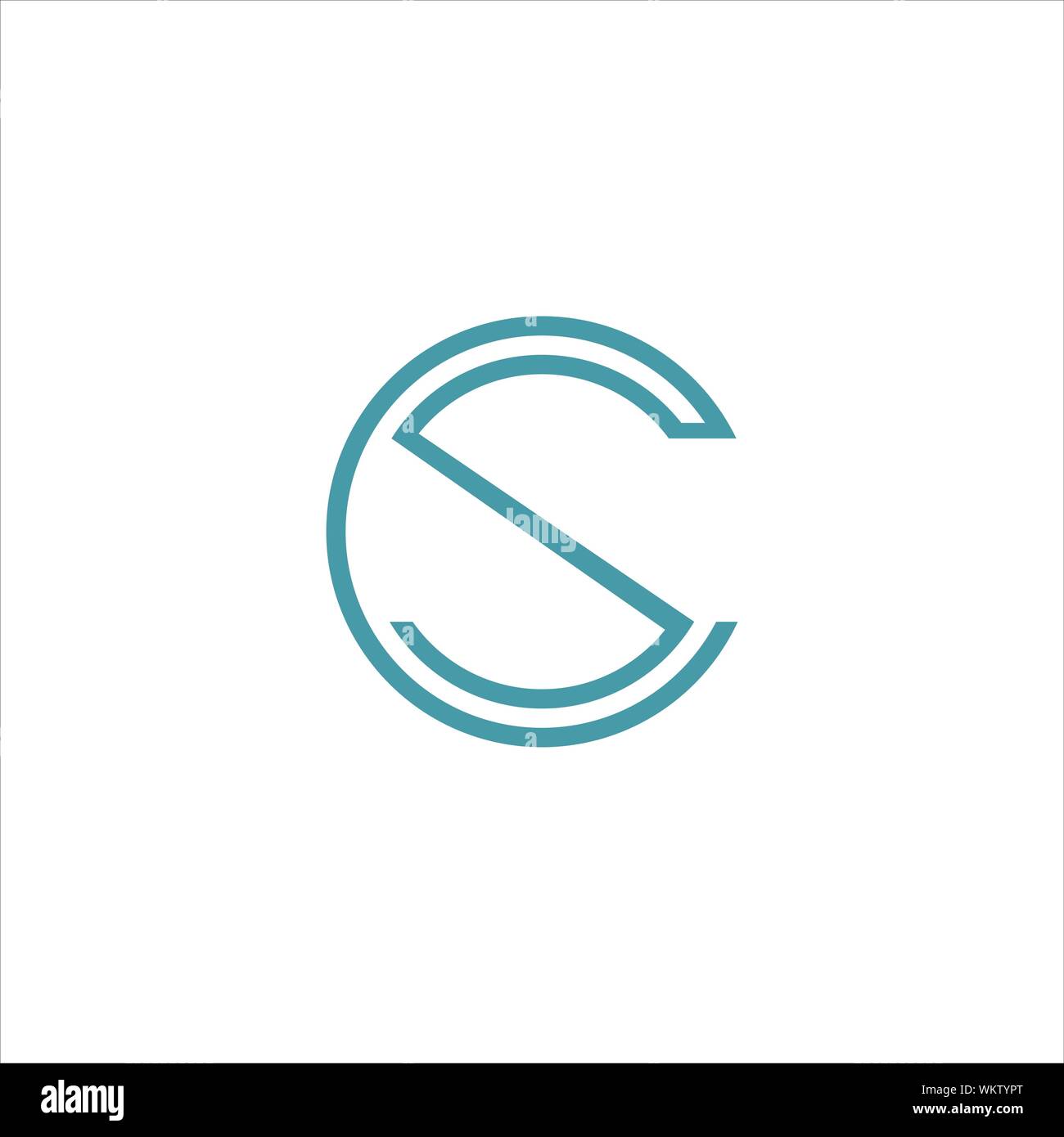 CS and SC creative initial based letter icon logo vector designs Stock Vector
