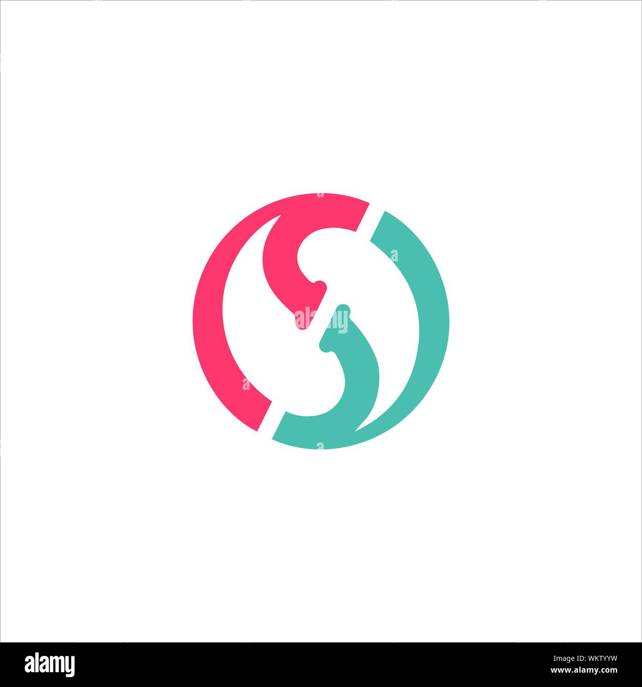 CS and SC creative initial based letter icon logo vector designs Stock Vector