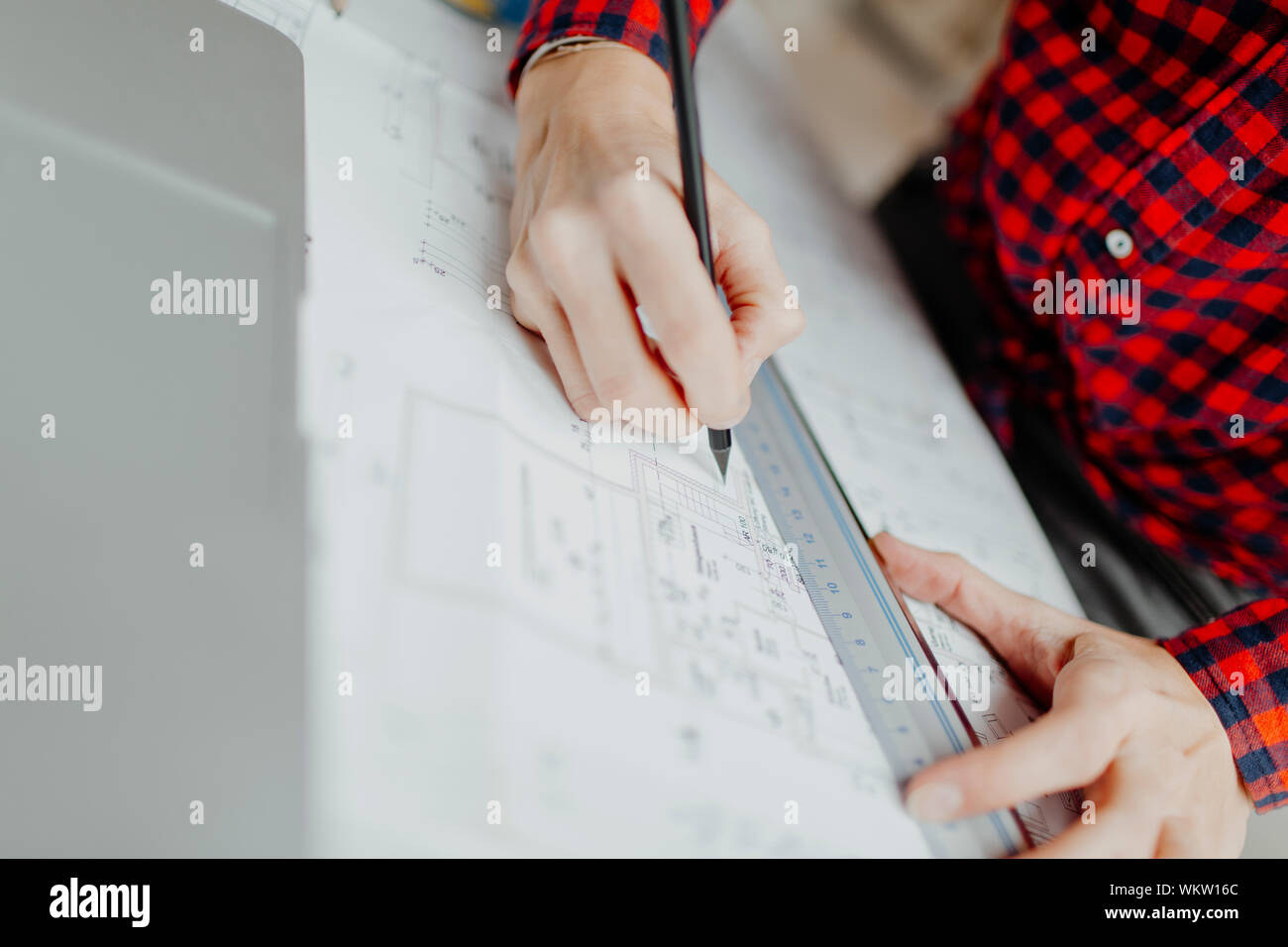 Desk ruler woman hi-res stock photography and images - Alamy