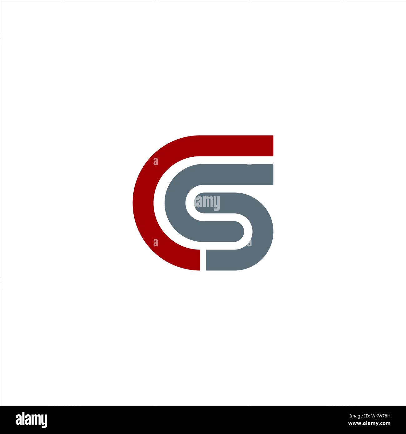 CS and SC creative initial based letter icon logo vector designs Stock Vector
