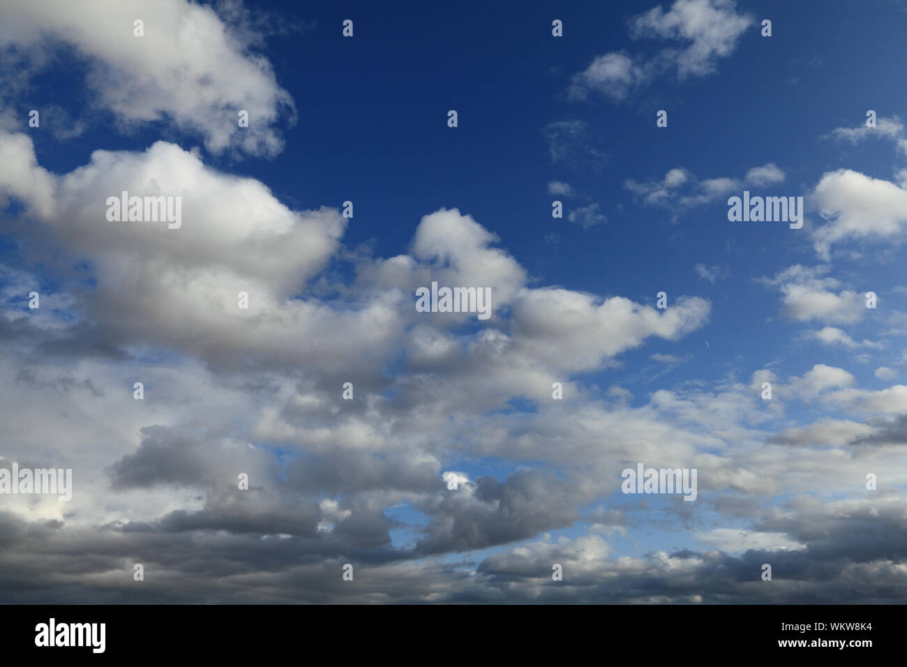 White, grey, dark, cloud, clouds, blue sky, skies, weather Stock Photo