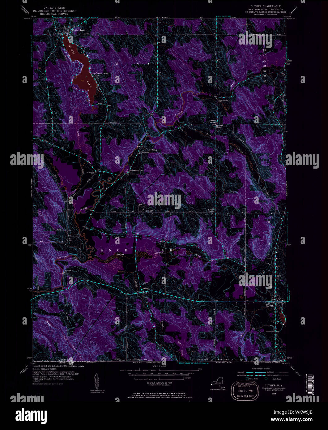 Map of clymer hires stock photography and images Alamy
