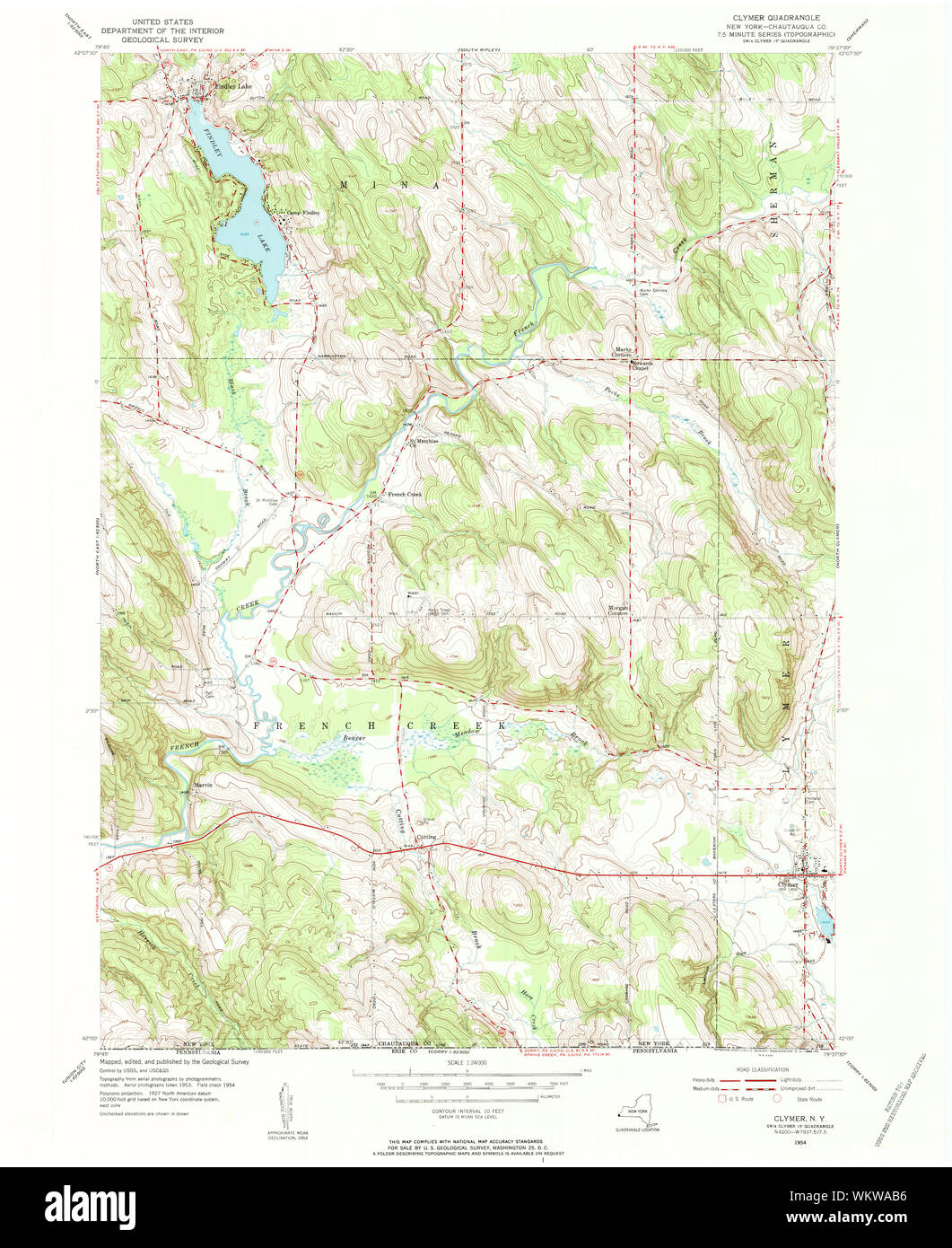 Map of clymer Cut Out Stock Images & Pictures Alamy